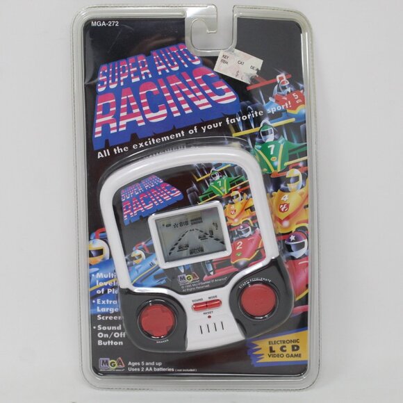 Super Auto Racing 90’s MGA-272 LCD Video Game MGA New Sealed Vintage - Picture 1 of 9
